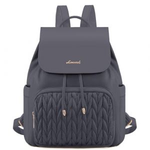 LOVEVOOK Petit sac &agrave; dos pour femme - &Eacute;tanche - Sac &agrave; dos de ville - Sac &agrave; main 2 en 1 - Mini sac &agrave; dos - &Eacute;l&eacute;gant pour les loisirs, l'&eacute;cole, les voyages, le travail, gris, 33 cm (13"), D&eacute;contract&eacute; (XUANRUI-EU, neuf)