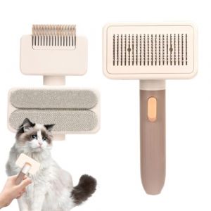 Brosse Anti-Peluche Pour Chien | Outil De Toilettage Et Massage Pour Animaux, Peigne Anti-Peluche,Brosse &agrave; Poils d'Animaux - Pour Chiens Chiots Chatons Maison Salon Bain Spa Douche Ext&eacute;rieur (BerryChips, neuf)