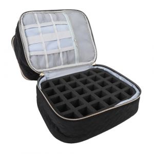Sac de Rangement pour Vernis &agrave; Ongles, Bo&icirc;te de Rangement Double Couche pour Fournitures D'Ongles, Sac de Vernis &agrave; Ongles Pouvant Contenir 30 Bouteilles, &eacute;tui de Vernis &agrave; Ongles (Chutaon, neuf)
