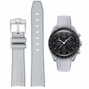 HEYOZURY Bracelet Omega x Swatch Moons montre Rolex Silicone Hommes Acier Inoxydable Boucle Remplacement Original Speedmaster (Ouinuin--FR, neuf)