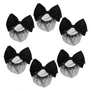 BESTYASH Lot De 6 Accessoires Pour Cheveux Nœud En Maille Pour Chignon De Ballet Filet Pour Chignon Filet Pour Chignon Accessoires De Ballet Filet Pour Chignon Métal Noir (Feast of Yan, neuf)