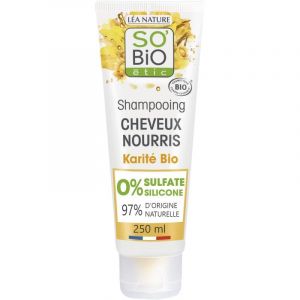 SO BIO Shampooing Karité Bio 250 ml pour cheveux nourris, doux et éclatants de santé- Lot De 3 (ViveVers, neuf)