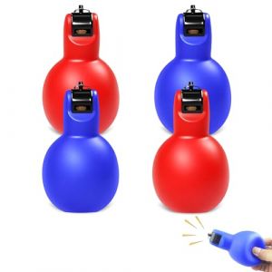 SZHUGEKI 4 Pi&egrave;ces Sifflets &agrave; Main avec Cordon, Sifflet Poire pour Les Cours de Sport, Sifflets d'Arbitre, Sifflets d'urgence, Adapt&eacute;s aux Dresseurs de Chiens et aux Entra&icirc;neurs (Fogotech, neuf)