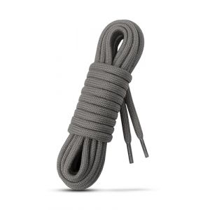 Laceter Lacets Ronds Épais 4mm pour Bottes, Dr Martens, Chaussures de Sécurité, Randonnée, Outdoor, Travail - Robustes, Durables - Fabriqués en Europe Haute Résistance - Gris requin, 75 cm - X2 (Lace'ter, neuf)