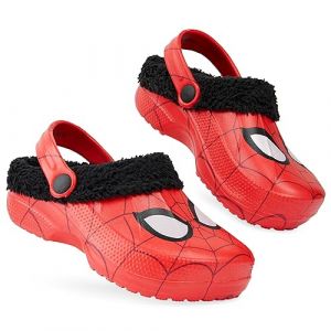 Marvel Spiderman Chaussons Gar&ccedil;on avec Doublure Polaire - Sabots Enfant (Rouge Spiderman, 28/29 EU) (Get Trend., neuf)