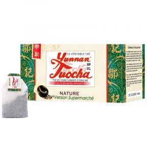 Yunnan Tuocha – Thé Tuocha 100% Naturel - Régule le Cholestérol & Drainant –25 Sachets - 50g - Origine Yunnan Garantie(Aérien-Version Supermarché) (ZOUJI TUOCHA, neuf)