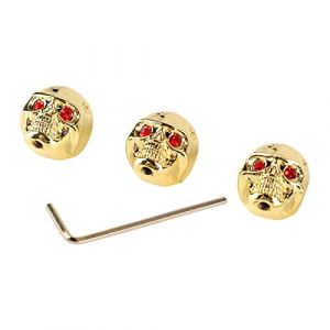 Bouton de tonalité de Volume de Guitare électrique Boutons de tonalité de Volume de Guitare électrique Tête de Crâne de Guitare électrique, Boutons de Crâne de Basse électrique (CHICIRIS-EU, neuf)