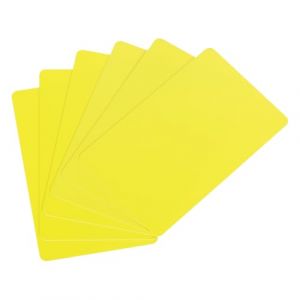 QUARKZMAN 10Pcs Cartes PVC Vierges de Couleur, Cartes en Plastique CR80 15 Mil, Cartes d'Identité Vierges Imperméables pour Badge d'Identification, Cartes de CRédit, Badges, Jaune (QUARKZMAN, neuf)
