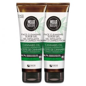 P-Beauty Lot de 2 gommages pour le visage avec huile de graines de chanvre biologique, gel exfoliant v&eacute;g&eacute;talien pour une peau lisse et raffin&eacute;e &ndash; Nettoyage naturel du visage, soin du visage contre les (p-beauty, neuf)