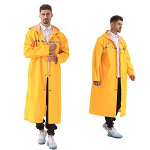 Pahajim Poncho Pluie Imperm&eacute;able Grande Taille, Unisexe Long R&eacute;utilisable Veste, Cape de Pluie Reflechissant Poncho Respirant avec Capuche en Plein Air Camping Randonn&eacute;e Cyclisme Moto (Pahajim, neuf)