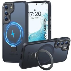 HuwaiH Coque pour Samsung Galaxy S22, Magnétique Robuste Anneau de Support Invisible, Protection Militaire, étui Antichoc pour Samsung S22(Noir) (Zhimingeu, neuf)