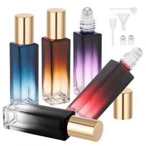 Segbeauty Flacon Roll on Vide, 5 Pi&egrave;ces Roll on Huile Essentielle Vide Bouteille 10ml, avec Bille en Acier Inoxydable, pour Parfums, Aromath&eacute;rapie, Voyage (Seg-Beauty, neuf)