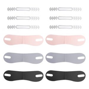 Masque En V-Face Mont&eacute; Sur L'Oreille En 6 Pi&egrave;ces, Levage De Double Menton, Couleur Unie Simple, Universelle Pour Les Hommes Et Les Femmes, Les Accessoires Pour Le Visage R&eacute;utilisables. (ZHENEN LTD, neuf)