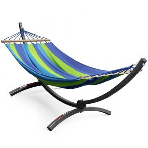 K-Sport: Grand hamac d'extérieur avec armature - Charge maximale : 150 kg - Hamac avec cadre robuste - Lit à bascule de jardin pour l'extérieur (K-Sport GmbH, neuf)