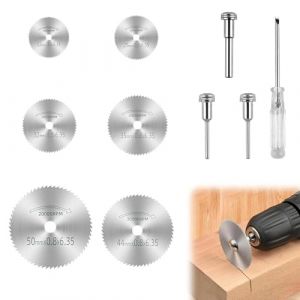 Disques de Coupe pour Dremel, Lames de Mini Scie Circulaire Multifonctionnelles pour Bois, Plastique, Métal, Set de 6 Tailles avec Tournevis Inclus, Haute Précision et Durabilité (ShanXiaoYuYuMao, neuf)