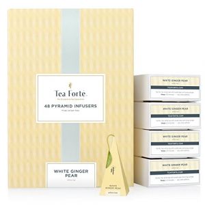 TEA Fort&egrave; WHITE GINGER PEAR 40 Piramidi in scatola T&egrave; Bianco Pera Zenzero (ilbellodelledonnebra, neuf)