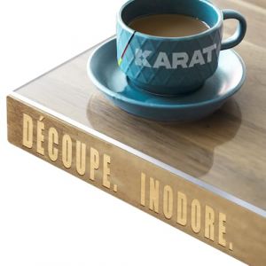 KARAT- Crystal Nappe Transparente épaisse pour Table avec Bord biseauté 45° - Protection élégante pour Table Bureau Meuble - Film de Protection Transparent, Protection de Table 120 x 80 cm (Velvet Trading, neuf)