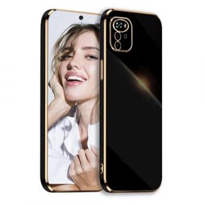 POUHYE Coque pour Motorola Moto G22 Étui, Galvanisé Silicone Case Antichoc Anti Rayures Souple TPU Cover Housse Légère Protection Caméra Coque pour Motorola Moto G22 Noir (SUPGUARD-EU, neuf)