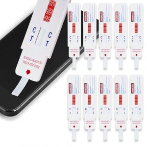 10 x Cocaïne Surface Drug Test Swabs - Détecte les résidus de cocaïne sur les téléphones, bancs et outils - Nettoyage rapide et trempage - Résultats rapides (Clark Pharma, neuf)