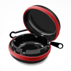 Cendrier Portable, Mini Cendrier avec Couvercle, Cendrier avec Porte-Cl&eacute;s, Cendrier de Poche pour Ext&eacute;rieur, Voyage, anti-odeurs et portable, pour Voyage, Camping et Activit&eacute;s Ext&eacute;rieures, rouge (ROBFLOR MARKET CARS, neuf)