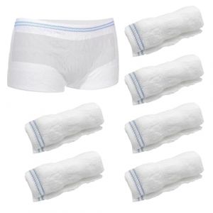 UILYNIU 6 Pièces Culottes en Filet en Femme, Culottes Post Accouchement, Slips Taille, Slips Jetables Femme, Slip Jetable Maternité pour Femmes Post Partum Sous-vêtements de Voyage (Blanc) (XIMO EU, neuf)