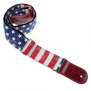 TOGEVAL Accessoires De Guitare Sangle De Bandoulière Guitare Basse Sangle De Guitare Motif Drapeau Américain (HeroYn, neuf)