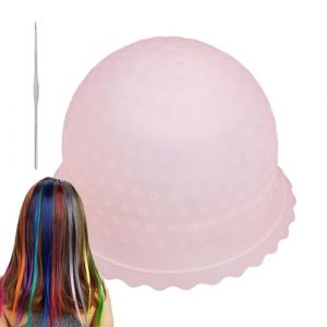 Bonnet de coloration en silicone | Chapeau de coloration des cheveux réutilisable | Chapeau de cheveux perforé | Bonnet de surlignage professionnel avec aiguille | Bonnet de mise en évidence des (Jsunxh, neuf)