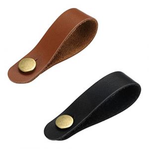 sourcing map Guitare Tête Sangles, Guitare Cuir Manche Adaptateur Sangles Cravate Noir et Marron pour Guitare, Paquet de 2 (Weisser Berg, neuf)