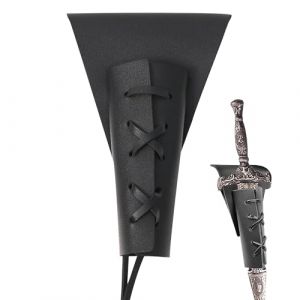 Simaixing Porte-poignard Ceinture d'&eacute;p&eacute;e avec la&ccedil;age, grenouille d'&eacute;p&eacute;e de style m&eacute;di&eacute;val, &eacute;tui d'&eacute;p&eacute;e ajustable en cuir pour costume cosplay, accessoire de fourreau de ceinture et accessoires (Simiyuan, neuf)
