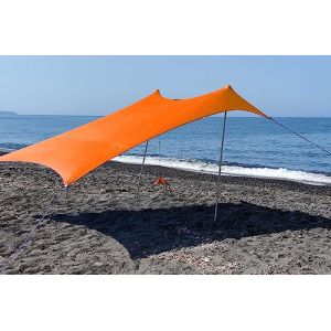 Grande Tente de Plage XXL Familiale Anti UV UPF 50+ - Abri Parasol Camping 5 Personnes, Installation 2min, Compact Voyage - 6 Couleurs - SHADYSAND (MODACODE FR, neuf)