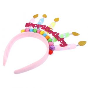 PRETYZOOM Bandeau de F&ecirc;te en Tissu Bougie G&acirc;teau D&eacute;corative Serrage-T&ecirc;te Accessoire Photo pour Anniversaire Serrage-T&ecirc;te de Bougie G&acirc;teau pour F&ecirc;tes et Pr&eacute;sents Anniversaire (Coddle HSY, neuf)