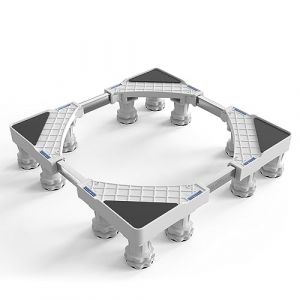 DEWEL 12 Pieds Rack de Base de Machine à Laver pour Machine à Laver Base de Machine à Laver Réglable Universelle pour Sèche-Linge Charge 500kg Largeur réglable 46-60cm Hauteur 10cm-13cm (cathybaobao, neuf)