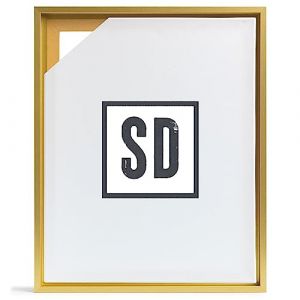 Stallmann Design Cadre à joint d'ombre pour châssis | 40x40 cm | Or | MDF cadre pour toiles avec effet de profondeur | avec accessoires de montage | Cadre sans verre ni dos d'âne (Stallmann Design, neuf)