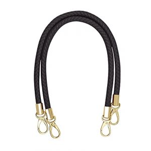 besbomig 2 Pcs Sangle Bandouliere en Cuir PU de Remplacement, Poignée de Sac à Main 60CM, Anse Tressée avec Boucle en Métal, Accessoires de Sac à Bandoulière Bourse, Marron (zhu hai shi tuo feng shang mao you xian gong si, neuf)