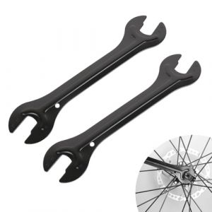 KGDUYC Outils de poche cyclisme Clé à cône Clé à cône de vélo Clé à cône de moyeu de vélo en acier au carbone pour VTT VTT (2 pièces, noir) (Qertyias OÜ, neuf)