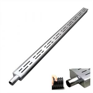 Caniveau Exterieur Tranchée de Drainage pour Gouttière Extérieure Mince avec Embouts/Sortie, Kit de Drainage pour Canal de Drainage Étroit de 1,4/2 /4 Po avec Grille, Auge de Tranchée D'égout de Puit (anqingshangmaojingyingbu, neuf)