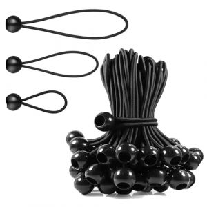 Lot de 30 Tendeurs &eacute;lastiques avec Boule, 10/15/20cm Tendeur en Caoutchouc de b&acirc;che, Sandow &eacute;lastique, Corde &eacute;lastique pour Affiches, Tentes, Banni&egrave;res, Pavillons (DANIEL CORRIGA LTD, neuf)