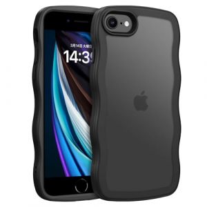 BENTOBEN Coque pour iPhone SE/iPhone 7/iPhone 8,Conception de Cadre Ondul&eacute; Boucl&eacute; avec Bumper Protection Antichoc,&Eacute;tui Mat Translucent Antid&eacute;rapant Fine iPhone 7/8/SE(2020)/SE(2022)-Noir (Happy arrival, neuf)