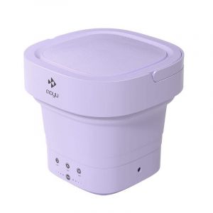 Mini machine à laver pliable, 10 l, machine à laver portable, machine à laver à ultrasons avec bloc d'alimentation USB, capacité de lavage 2 kg, mini machine à laver pour la maison ou en voyage (moralpurple, neuf)