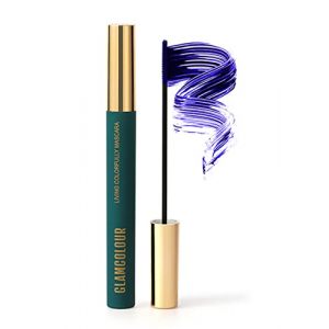 Mascara skinny couleur magique, mascara skinny bouclé épais et coloré, mascara pour cils en fibre de soie 4D imperméable et durable (Droit Bleu) (Fanroads, neuf)