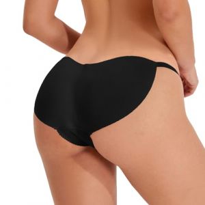 Push Up Culotte Padded Push Up Caleçon Femme Butt Lifter Culotte Butt Hip Knickers Push Up Caleçon Femme Caleçon Slip Hip Enhancer (FR/ES, Alpha/lettres, TG, Taille normale, Taille normale, Noir) (Guobirkin store, neuf)