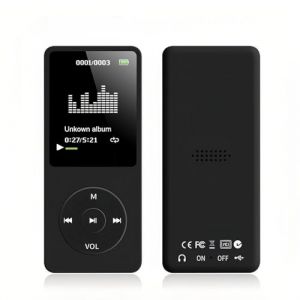 Lecteur MP3 MP4 pour Enfants, Lecteur de Musique MP3 avec &eacute;cran HD 1,8 Pouces, Radio FM, &eacute;couteurs, Lecteur Audio HiFi Portable avec Enregistreur Vocal, Visionneuse de Photos (Noir) (Licavuy, neuf)