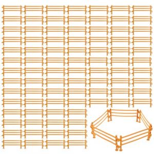 Lot de 120 mini jouets de cl&ocirc;ture pour enfants, jouets pour enclos d'animaux, cl&ocirc;ture pour cheval, accessoires de cl&ocirc;ture corral pour cheval, &eacute;curie, animaux de ferme, panneau de bricolage (LAPTEANU STORE S.R.L., neuf)