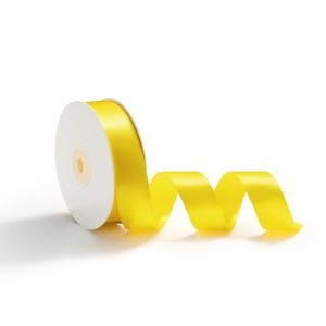 AOKSUNOVA Ruban Cadeau 25 mm X 23 m, Rubans Satin D&eacute;coratif, Ruban Tissu pour Mariage, Emballage Cadeau, Jaune (AOKSUNOVA-FR, neuf)