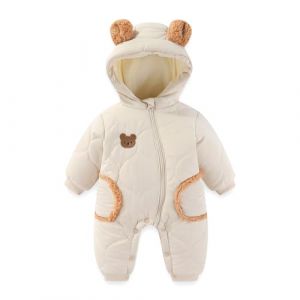 JiAmy Combinaison Bebe Hiver, Unisexe Polaire Combinaison Pilote B&eacute;b&eacute; &agrave; Capuche, Manches Longues Ours Gar&ccedil;ons Body Filles Grenouill&egrave;re pour 18-24 mois (JiAmy-EU, neuf)