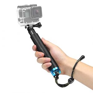 SHOOT 19" Bâton Selfie Autophoto Alliage Aluminium Téléscopable la Main Monopode pour GoPro Hero 10/9/8/7 Noir Argent Blanc/ 6/5/4/3 +/3/Hero(2018)/Fusion Crosstour Campark Nouveau APEMAN (shootglobal, neuf)