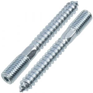 AERZETIX - C75887 - Lot de 12 Vis à double filetage M10x80 mm - goujon patte à vis - en acier (Tuning, neuf)