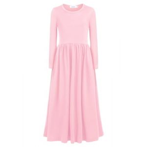 Arshiner Filles Robe &Agrave; Manches Longues Maxi Robe d'automne A-Line Robe D&eacute;contract&eacute;e Couleur Unie Robe De Soir&eacute;e Robe M&eacute;di&eacute;vale pour Enfants Robe Musulmane Robe De Pri&egrave;Re Rose 160/13-14 Ans (Arshiner Store, neuf)
