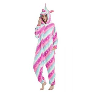 Ovender Kigurumi Adulte Costume Animaux Halloween Carnaval ou Spectacle de No&euml;l Party Show Pyjamas Cosplay Combinaison Unisexe Winter Zoo Deguisements Femmes et Hommes (L/XL, Pony Licorne 3) (Ovender, neuf)