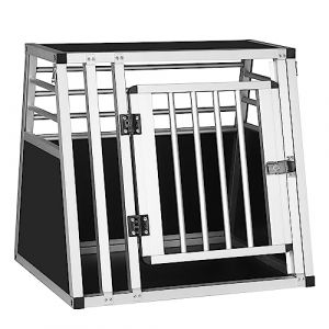 EUGAD Caisse Transport pour Chiens, Cage de Transport pour Chien en Aluminium, Cage de Transport pour Animaux avec Fermeture de Sécurité, Stable Caisse Transport Chiens Moyen- 60x50x55cm (Eugad, neuf)